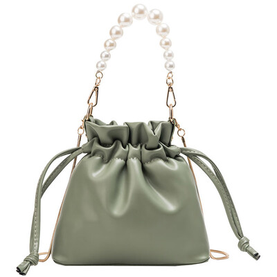 

Tailored Summer Chain Small Bag Woman New 2019 Pearl Bucket Bag Shoulder Messenger Bag