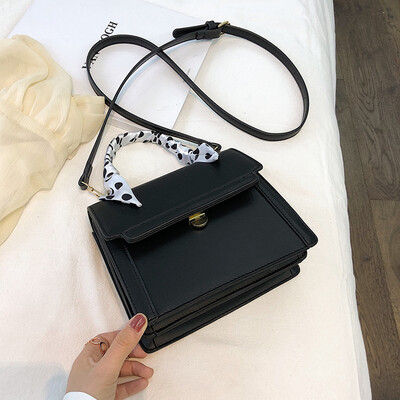 

High-grade small bag Western style silk scarves handbags handbags new 2019 French niche ins messenger bag