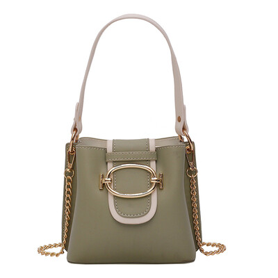 

Summer handbag 2019 new Korean version of the ocean pearls portable contrast color small square bag fashion wild shoulder Messenger bag