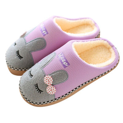 

Rose Women Winter Home Slippers Cartoon Non-slip Warm Indoors Bedroom Floor Shoes