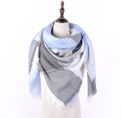 

Europe&the United States new scarf female winter openwork shawl multi-color large square towel thickening fashion warm super most