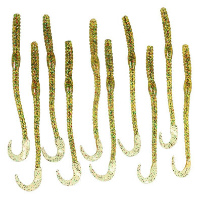 

10PCS 125cm Fish Soft Bait Spiral Artificial Baits Worm Fishing Lure