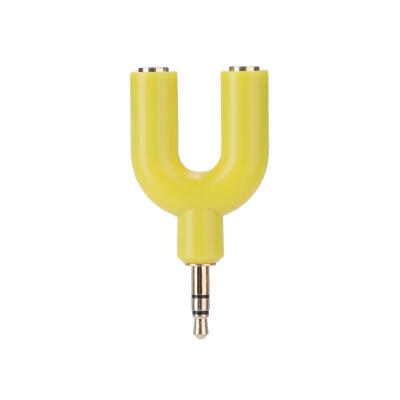 

35mm Extension Earphone Headset Audio Splitter 1 Male to 2 Female Adapter