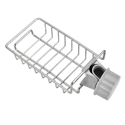 

Kitchen Sponge Holder Brush Soap Organizer Faucet Storage Rack Sink Caddy Sponge Holder Shower Tray Stainless Steel Drainer Shelf