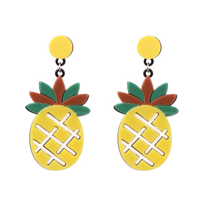 

2019 Ethnic Summer Korean Fruit Statement Dangle Earrings Girl Cute Avocado Starwberry Watermelon Drop Earrings For Women