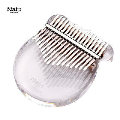 

Nalu NK-BE 17-Key Transparent Kalimba Thumb Piano Acrylic Material Cute Cat-Shaped with Carry Bag Musical Note Stickers Tuning Ham