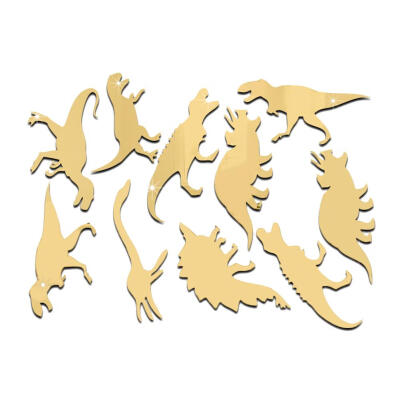 

10pcs DIY Wall Sticker Dinosaur Mirror Stickers Kid Bedroom Home Decoration