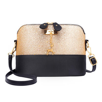 

Shell Shoulder Handbag Women Sequin Lady PU Leather Crossbody Messenger Bag
