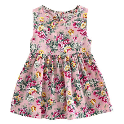 

Kids Children Girls Sleeveless Floral Princess Dress Spring Summer Dress