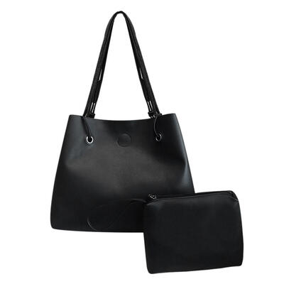 

2pcsset Women Solid Clutch Large Handbag Leather Shoulder Messenger Bags