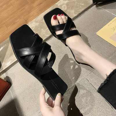 

Internet celebrity flat bottom sandals&slippers for women wearing fashion students 2019 new summer girl heart ins trendy sanda