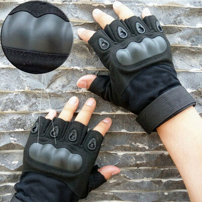 

Military Tactical Army Outdoor Motorcycle Hunt Hard Knuckle Half Finger Gloves