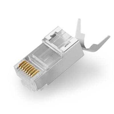 

Smart mouse NOYAFA NF-1004 100 Seven crystal head network RJ45 connector iron nickel plated with tail clip high speed crystal head