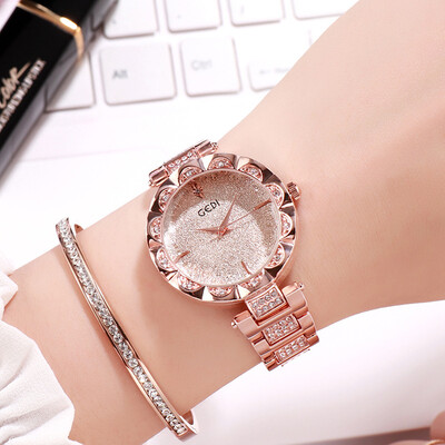 

2019 Shiny Quartz Ladys Watches Elegant Rose Gold Women Wrist Watch Brand Luxury Relogio Feminino Reloj Mujer Female Clock New