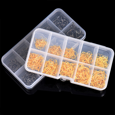 

Fishing Hook Jig Hooks with Hole Fly Fishing Tackle Box Carbon Steel Fishhooks