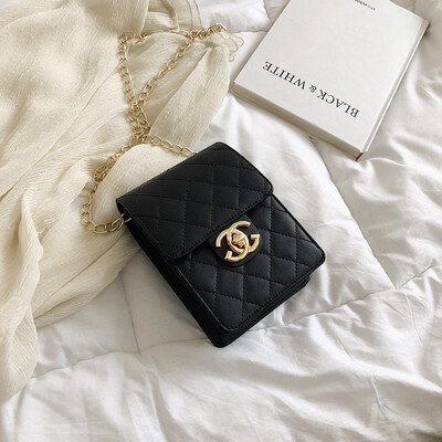 

Fashion small incense messenger bag female 2019 new chic rhombic chain shoulder bag female simple wild small square bag