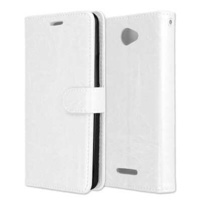 

BQ Aquaris X Pro 3 Card Photo Frame Leather Case - White