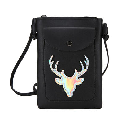 

Laser Deer Shoulder Handbags Women Leather Casual Small Crossbody Phone Bag