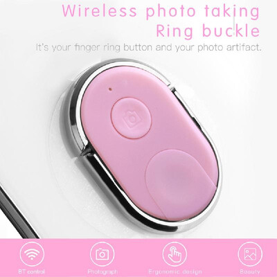 

Wireless Bluetooth Remote Shutter Camera Controller Self-timer Selfie Remote Control Phone Holder for iPhone Samsung Xiaomi Androi