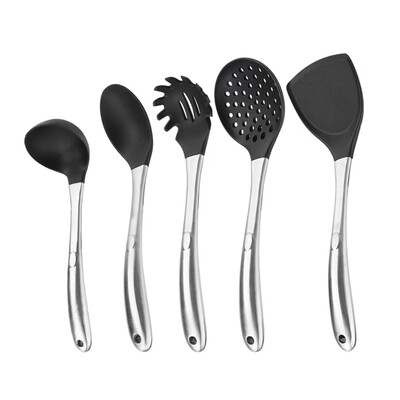 

Greensen 5 Pcs Silicone 304 Stainless Steel Cooking Baking Utensil Set Kitchen Gadget Tools Baking Utensil Baking Utensil Set