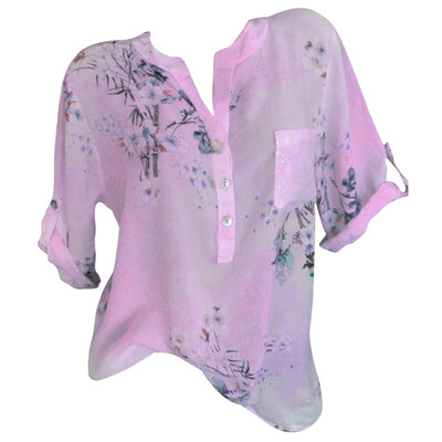 

Starmoon Women Fashion Summer Casual Loose New Long Sleeve Printed Button Shirt