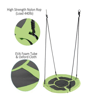 

Ktaxon 40In Saucer Tree Swing Round Outdoor Nest Spinner Swing Durable Steel Frame for Kids