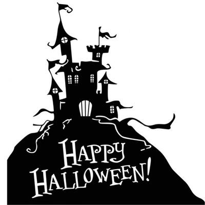 

Greensen Halloween Castle Sticker Living Room Bedroom Backdrop Wall Decorative Decal Halloween Castle StickerWall Sticker