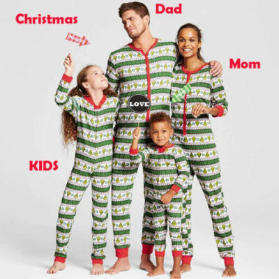 

UKSTOCK Xmas Family Matching Pajamas Set Women Men Kid Adult Sleepwear Nightwear