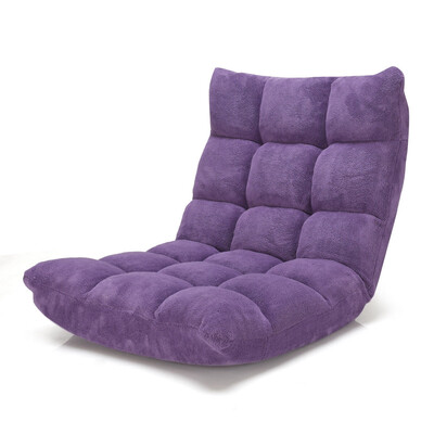 

Adjustable 14-Position Cushioned Floor Chair-Purple