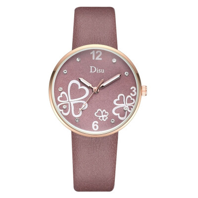 

Korean fashion print watch wish hot casual ultra-thin PU belt fashion watch retro watch