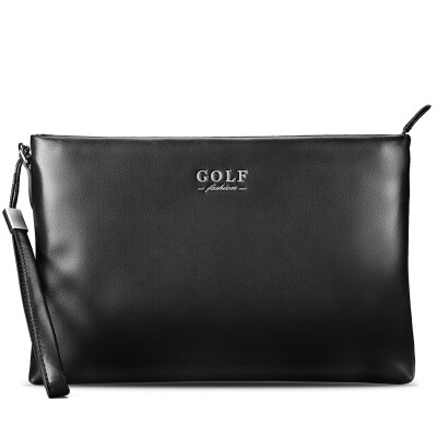 

Golf GOLF Mens Handbag Soft Top Layer Leather Envelope Bag Handle Bag Large Capacity Clutch Bag Plus S8BV4939J Black