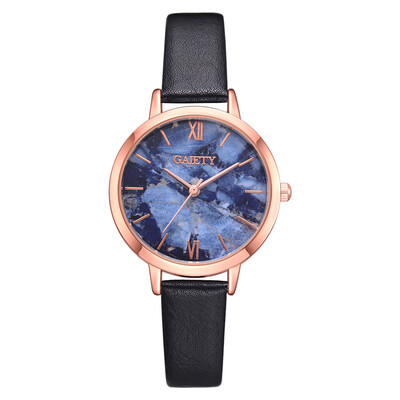 

GAIETY brand watch Korean version of the simple marble mirror quartz watch trend rose gold frame ladies watch