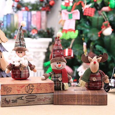 

Christmas Santa Claus Snowman Elk Toy Doll Xmas Tree Hanging Home Decor Kid Gift
