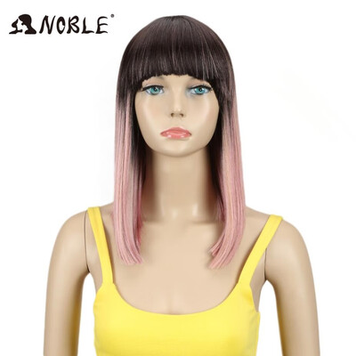 

Noble Short Wigs High Temperature Synthetic Hair Wigs 14 Inch Red Synthetic Wigs For Black Women 4 Colors Choice Heat Resistant