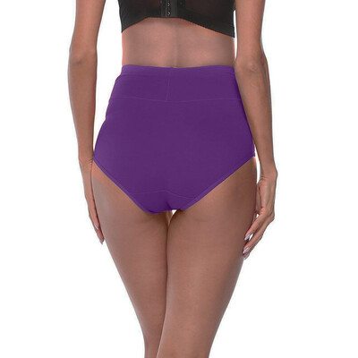 

Toponeto Women Briefs Solid Color Soft Cotton High Waist Stitching Briefs Briefs