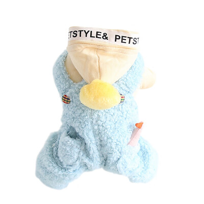 

Pet Clothes Winter Hooded Four Legged Clothes Cute Dog Fluffy Jackets Soft Warm Puppy Coat