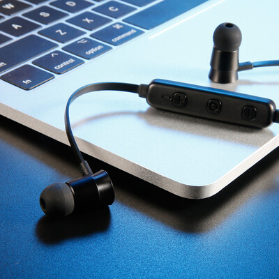 

Best thinking Bluetooth headset sports running waterproof really wireless binaural noise reduction bass in-ear music with microphone mobile phone long standby neck-mounted hanging neck black