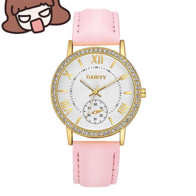 

Simple Fashion Dress Watches Women Fashion Leather Band Analog Quartz Round Wrist Watch Women watches top brand luxury &Ff