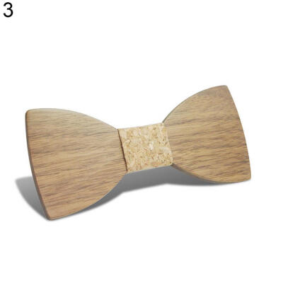 

Creative Wooden Bow Tie Business Men Necktie Handmade Tie Party Suit Accessory