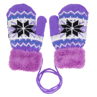 

Casual Autumn Warm Unisex Children Knitted Elastic Ski Thickened Gloves