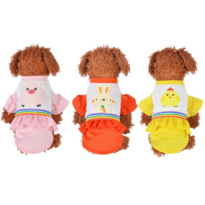 

Summer Dog Dress Cute Round Chicken Rabbit Dog Clothing For Small Dog Skirt Puppy Clothing Spring Pet Clothing Chihuahua Yorkie