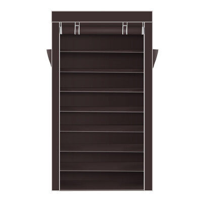 

10 Tier Shoe Rack Shelf Closet 45 Pair with Metal Tube Non-Woven Fabric Storage Organizer