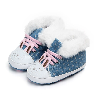 

Baby Girls First Walkers for Newborn Winter Soft Sole Non-Slip Infant Cartoon Cotton Shoes Sneakers