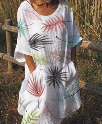 

Womens Summer Pullover Plain Baggy T-Shirt Dress Tops Ladies Sundress Size 6-24