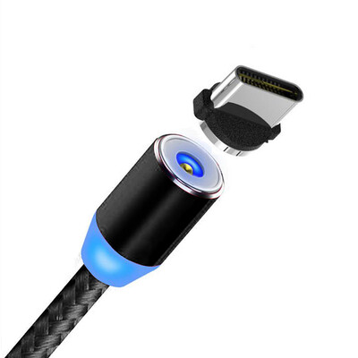 

Magnetic Adpter Cable Type-C Port LED Fast Charging Wire Cable Line Converter For Samsung Xiaomi Huawei Android Mobile Phones
