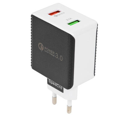 

2 Port Dual USB QC 30 21A Fast Charger EU Plug for Mobile Phone Tablet