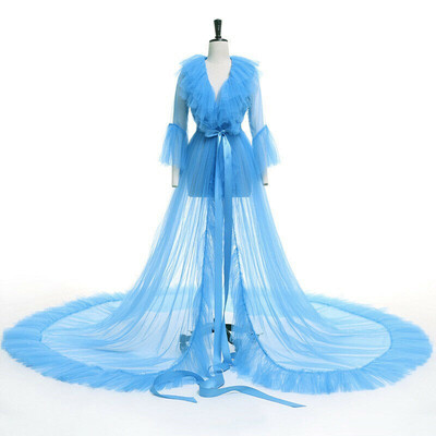 

Women Sexy Lingerie Long Lace Dress Sheer Gown See Through Kimono Robe Sleepwear
