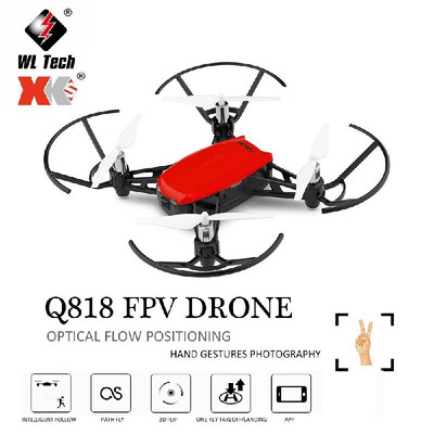 

WLtoys XK Q818 Optical Flow Drone with Dual Camera 720P Wifi FPV Altitude Hold Gesture Photography Quadcopter