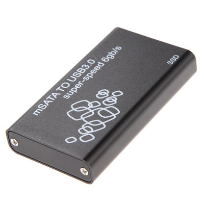 

Mini mSATA to USB 30 SSD Hard Disk Box External Enclosure Case with Cable