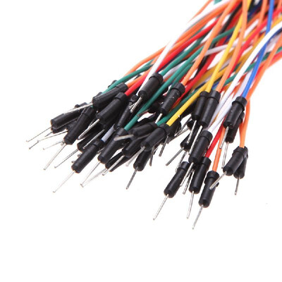 

65pcs PCB Breadboard Plug Wires Bread Board Solderless Cable Tie Line Jump Jumper Line